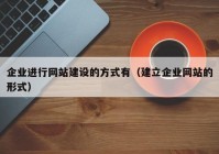 企业进行网站建设的方式有（建立企业网站的形式）