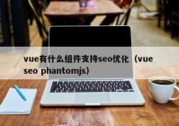 vue有什么组件支持seo优化（vue seo phantomjs）