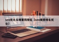 seo优化从哪里找排名（seo搜索排名优化）