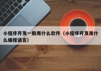 小程序开发一般用什么软件（小程序开发用什么编程语言）