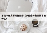 小程序开发要具备那些（小程序开发需要掌握什么）